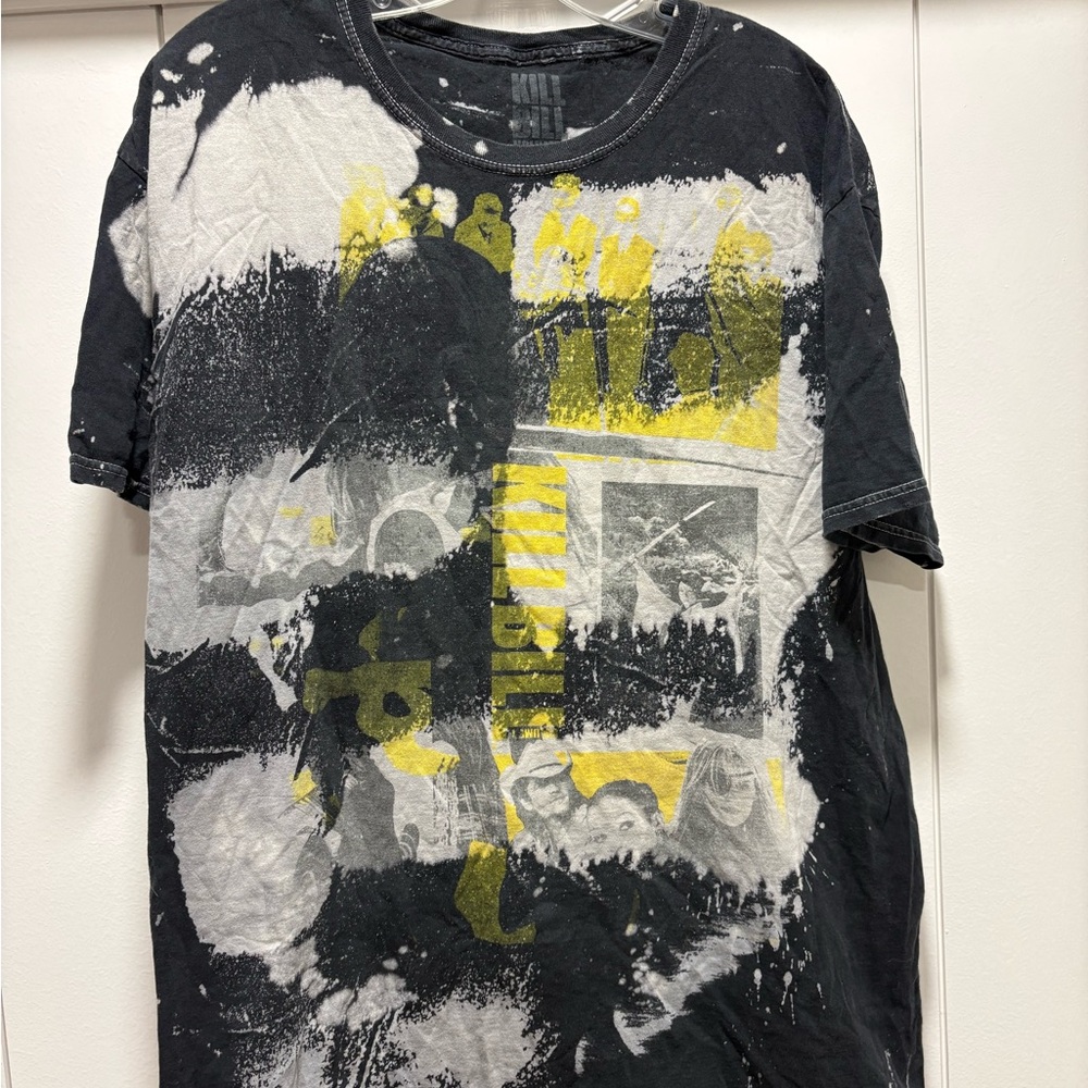 KILL BILL Volume 1 Vintage Tie Die T-Shirt Cotton Black and White Rare Size M/L